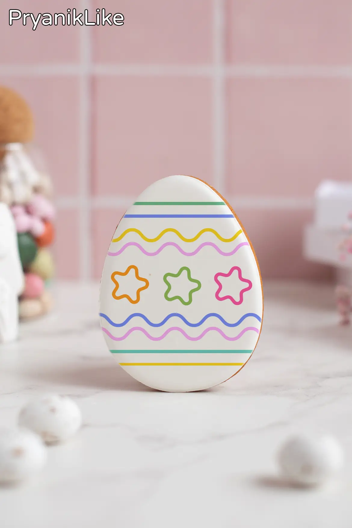 Пряник Пасхальное яйцо (гжель и геометрия)